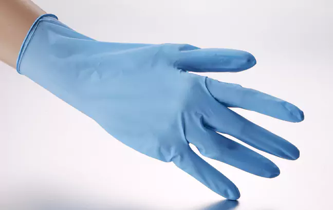 nitrile examination gloves