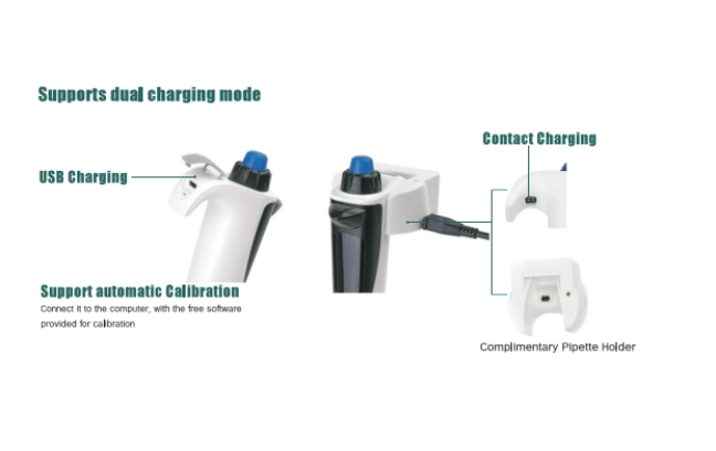 8-channel electronic pipette