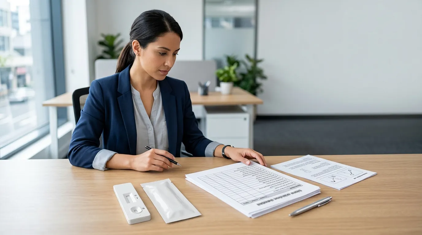 Procurement review of lateral flow test packaging and a blank supplier checklist